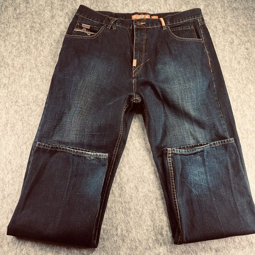 LRG Baggy Dark Wash Jeans Y2K Skate Streetwear Size 40 - Picture 1 of 11